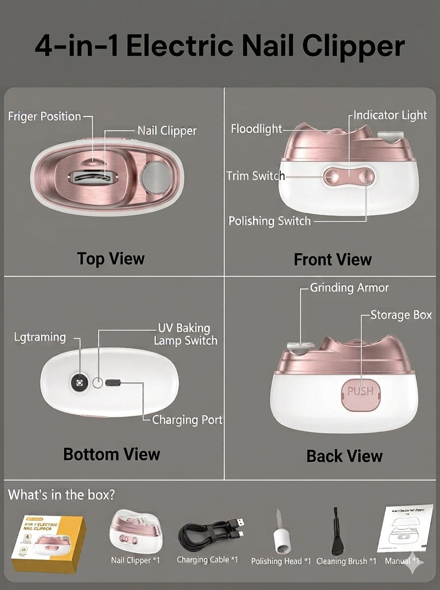 4-in-1 Electric Nail Clipper